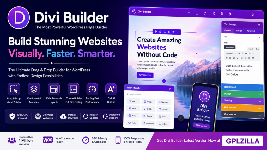 Divi Builder Plugin, Divi Builder Download, Divi Builder Latest Version, Divi Builder GPL, Divi Page Builder WordPress, Divi Builder Features, Divi vs Elementor, WordPress Visual Builder Plugin, Divi Builder plugin free download GPL, Divi drag and drop builder wordpress, best wordpress page builder 2026, Divi builder for ecommerce website