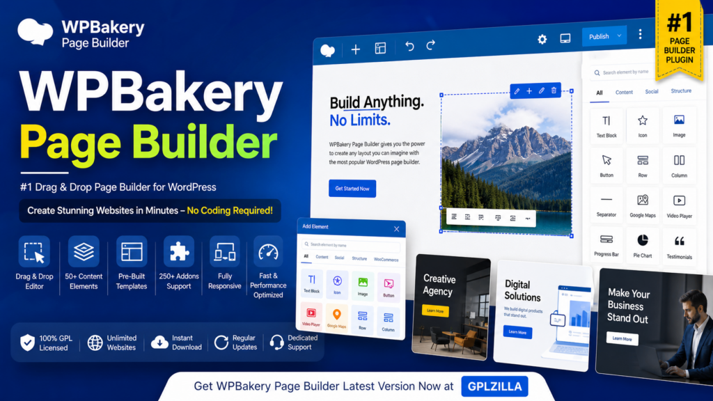 WPBakery Page Builder, WPBakery Page Builder Download, WPBakery Page Builder Latest Version, WPBakery GPL, WPBakery Plugin WordPress, WPBakery Features, WPBakery vs Elementor, WordPress Page Builder Plugin, drag and drop page builder wordpress, wpbakery plugin download gpl, wpbakery latest version free download, best wordpress page builder plugin 2026